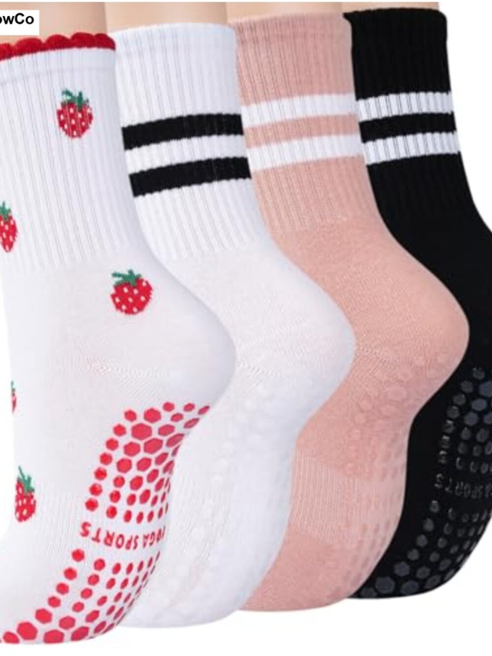 Non Slip Grippy Yoga Socks for Women Pilates Barre
